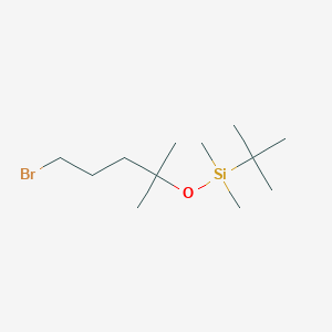 molecular formula C12H27BrOSi B042668 (4-溴-1,1-二甲基丁氧基)-叔丁基-二甲基-硅烷 CAS No. 380605-59-4