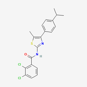 molecular formula C20H18Cl2N2OS B4266804 2,3-dichloro-N-[4-(4-isopropylphenyl)-5-methyl-1,3-thiazol-2-yl]benzamide 