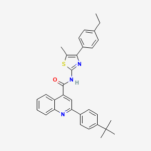 molecular formula C32H31N3OS B4266810 2-(4-tert-butylphenyl)-N-[4-(4-ethylphenyl)-5-methyl-1,3-thiazol-2-yl]-4-quinolinecarboxamide 
