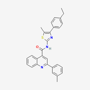 molecular formula C29H25N3OS B4266815 N-[4-(4-ethylphenyl)-5-methyl-1,3-thiazol-2-yl]-2-(3-methylphenyl)-4-quinolinecarboxamide 