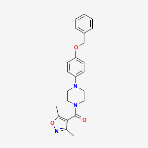 molecular formula C23H25N3O3 B4266844 1-[4-(benzyloxy)phenyl]-4-[(3,5-dimethyl-4-isoxazolyl)carbonyl]piperazine 