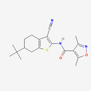 molecular formula C19H23N3O2S B4266859 N-(6-tert-butyl-3-cyano-4,5,6,7-tetrahydro-1-benzothien-2-yl)-3,5-dimethyl-4-isoxazolecarboxamide CAS No. 438225-31-1
