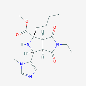 molecular formula C18H26N4O4 B4266893 methyl (1R*,3S*,3aR*,6aS*)-1-butyl-5-ethyl-3-(1-methyl-1H-imidazol-5-yl)-4,6-dioxooctahydropyrrolo[3,4-c]pyrrole-1-carboxylate 