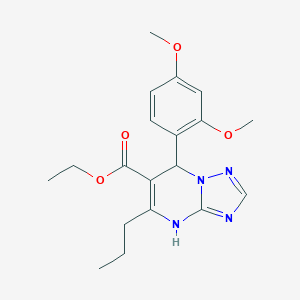 molecular formula C19H24N4O4 B426690 Ethyl 7-(2,4-dimethoxyphenyl)-5-propyl-4,7-dihydro[1,2,4]triazolo[1,5-a]pyrimidine-6-carboxylate CAS No. 722469-98-9