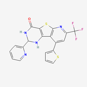 molecular formula C19H11F3N4OS2 B4266935 2-(2-pyridinyl)-9-(2-thienyl)-7-(trifluoromethyl)-2,3-dihydropyrido[3',2':4,5]thieno[3,2-d]pyrimidin-4(1H)-one 