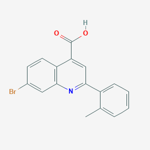 molecular formula C17H12BrNO2 B4266950 7-bromo-2-(2-methylphenyl)-4-quinolinecarboxylic acid 