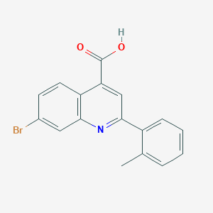 molecular formula C17H12BrNO2 B4266950 7-Bromo-2-(2-methylphenyl)quinoline-4-carboxylic acid 