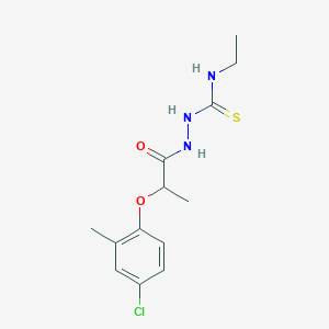 molecular formula C13H18ClN3O2S B4266958 2-[2-(4-chloro-2-methylphenoxy)propanoyl]-N-ethylhydrazinecarbothioamide 