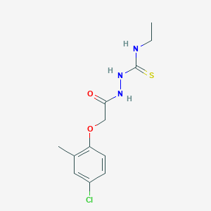 molecular formula C12H16ClN3O2S B4266962 2-[(4-chloro-2-methylphenoxy)acetyl]-N-ethylhydrazinecarbothioamide 