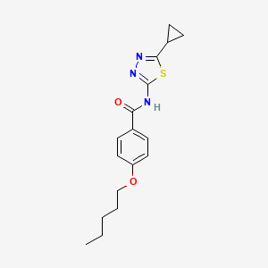 molecular formula C17H21N3O2S B4266998 N-(5-cyclopropyl-1,3,4-thiadiazol-2-yl)-4-(pentyloxy)benzamide 