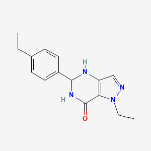 molecular formula C15H18N4O B4267047 1-ethyl-5-(4-ethylphenyl)-1,4,5,6-tetrahydro-7H-pyrazolo[4,3-d]pyrimidin-7-one 