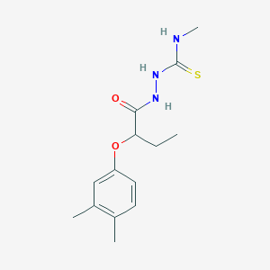 molecular formula C14H21N3O2S B4267055 2-[2-(3,4-dimethylphenoxy)butanoyl]-N-methylhydrazinecarbothioamide 