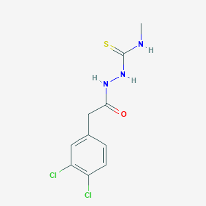 molecular formula C10H11Cl2N3OS B4267068 2-[(3,4-dichlorophenyl)acetyl]-N-methylhydrazinecarbothioamide 