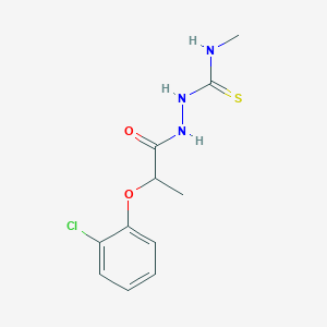 molecular formula C11H14ClN3O2S B4267073 2-[2-(2-chlorophenoxy)propanoyl]-N-methylhydrazinecarbothioamide 