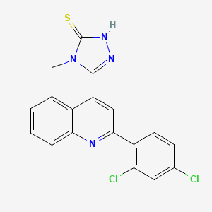 5-[2-(2,4-dichlorophenyl)-4-quinolinyl]-4-methyl-4H-1,2,4-triazole-3-thiol