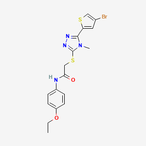 molecular formula C17H17BrN4O2S2 B4267113 2-{[5-(4-bromo-2-thienyl)-4-methyl-4H-1,2,4-triazol-3-yl]thio}-N-(4-ethoxyphenyl)acetamide 