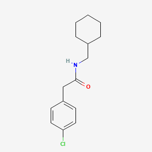molecular formula C15H20ClNO B4267141 2-(4-chlorophenyl)-N-(cyclohexylmethyl)acetamide 