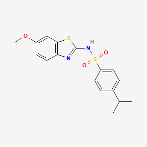 molecular formula C17H18N2O3S2 B4267152 4-isopropyl-N-(6-methoxy-1,3-benzothiazol-2-yl)benzenesulfonamide 