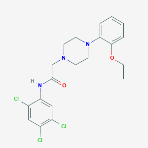 molecular formula C20H22Cl3N3O2 B4267187 2-[4-(2-ethoxyphenyl)-1-piperazinyl]-N-(2,4,5-trichlorophenyl)acetamide 