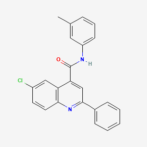 molecular formula C23H17ClN2O B4267285 6-chloro-N-(3-methylphenyl)-2-phenyl-4-quinolinecarboxamide 