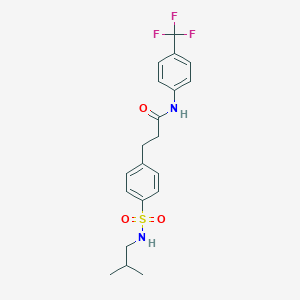 molecular formula C20H23F3N2O3S B426730 3-{4-[(isobutylamino)sulfonyl]phenyl}-N-[4-(trifluoromethyl)phenyl]propanamide 