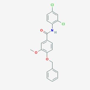 molecular formula C21H17Cl2NO3 B426731 4-(benzyloxy)-N-(2,4-dichlorophenyl)-3-methoxybenzamide 