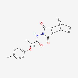 N-(3,5-dioxo-4-azatricyclo[5.2.1.0~2,6~]dec-8-en-4-yl)-2-(4-methylphenoxy)propanamide