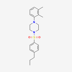 molecular formula C21H28N2O2S B4267341 1-(2,3-dimethylphenyl)-4-[(4-propylphenyl)sulfonyl]piperazine 