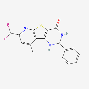 molecular formula C17H13F2N3OS B4267356 7-(difluoromethyl)-9-methyl-2-phenyl-2,3-dihydropyrido[3',2':4,5]thieno[3,2-d]pyrimidin-4(1H)-one 