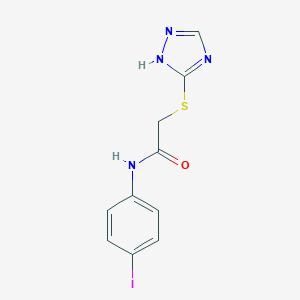 molecular formula C10H9IN4OS B426739 N-(4-iodophenyl)-2-(4H-1,2,4-triazol-3-ylsulfanyl)acetamide 