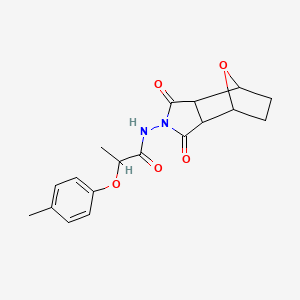 molecular formula C18H20N2O5 B4267397 N-(3,5-dioxo-10-oxa-4-azatricyclo[5.2.1.0~2,6~]dec-4-yl)-2-(4-methylphenoxy)propanamide 