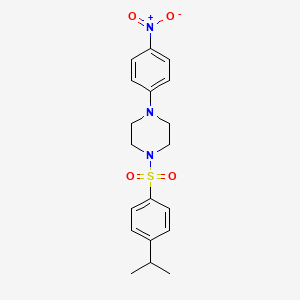 molecular formula C19H23N3O4S B4267406 1-[(4-isopropylphenyl)sulfonyl]-4-(4-nitrophenyl)piperazine 
