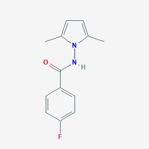molecular formula C13H13FN2O B426743 N-(2,5-dimethyl-1H-pyrrol-1-yl)-4-fluorobenzamide 