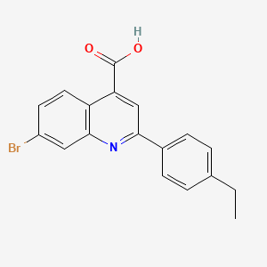 molecular formula C18H14BrNO2 B4267454 7-bromo-2-(4-ethylphenyl)-4-quinolinecarboxylic acid 
