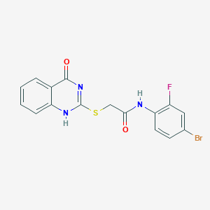 N-(4-bromo-2-fluorophenyl)-2-[(4-oxo-1H-quinazolin-2-yl)sulfanyl]acetamide