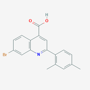 molecular formula C18H14BrNO2 B4267462 7-bromo-2-(2,4-dimethylphenyl)-4-quinolinecarboxylic acid 