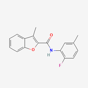 molecular formula C17H14FNO2 B4267465 N-(2-fluoro-5-methylphenyl)-3-methyl-1-benzofuran-2-carboxamide 