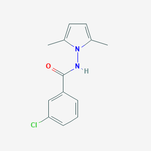 molecular formula C13H13ClN2O B426747 3-chloro-N-(2,5-dimethyl-1H-pyrrol-1-yl)benzamide 