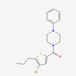molecular formula C18H21BrN2OS B4267471 1-[(4-bromo-5-propyl-2-thienyl)carbonyl]-4-phenylpiperazine 