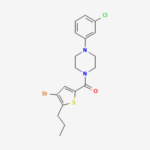 molecular formula C18H20BrClN2OS B4267478 1-[(4-bromo-5-propyl-2-thienyl)carbonyl]-4-(3-chlorophenyl)piperazine 