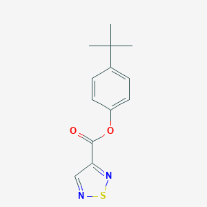molecular formula C13H14N2O2S B426748 4-Tert-butylphenyl 1,2,5-thiadiazole-3-carboxylate 