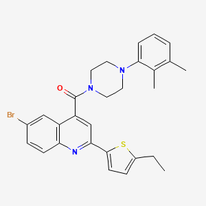 molecular formula C28H28BrN3OS B4267499 6-bromo-4-{[4-(2,3-dimethylphenyl)-1-piperazinyl]carbonyl}-2-(5-ethyl-2-thienyl)quinoline 