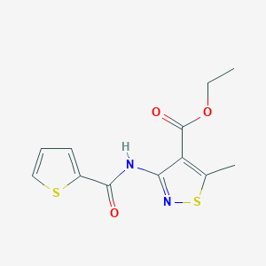 molecular formula C12H12N2O3S2 B4267502 ethyl 5-methyl-3-[(2-thienylcarbonyl)amino]-4-isothiazolecarboxylate 