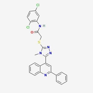 N-(2,5-dichlorophenyl)-2-{[4-methyl-5-(2-phenyl-4-quinolinyl)-4H-1,2,4-triazol-3-yl]thio}acetamide