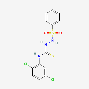 molecular formula C13H11Cl2N3O2S2 B4267518 N-(2,5-dichlorophenyl)-2-(phenylsulfonyl)hydrazinecarbothioamide 