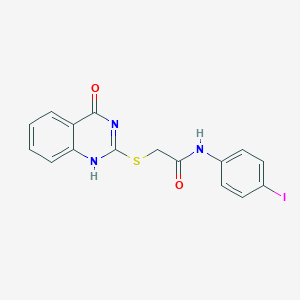 molecular formula C16H12IN3O2S B426754 N-(4-iodophenyl)-2-[(4-oxo-1H-quinazolin-2-yl)sulfanyl]acetamide 