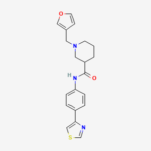 molecular formula C20H21N3O2S B4267559 1-(3-furylmethyl)-N-[4-(1,3-thiazol-4-yl)phenyl]-3-piperidinecarboxamide 