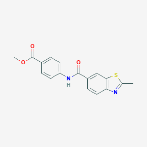 molecular formula C17H14N2O3S B426757 4-[[(2-甲基-1,3-苯并噻唑-6-基)-氧甲基]氨基]苯甲酸甲酯 CAS No. 722461-64-5