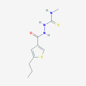 molecular formula C10H15N3OS2 B4267580 N-methyl-2-[(5-propyl-3-thienyl)carbonyl]hydrazinecarbothioamide 