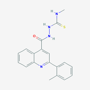 molecular formula C19H18N4OS B4267594 N-methyl-2-{[2-(2-methylphenyl)-4-quinolinyl]carbonyl}hydrazinecarbothioamide 